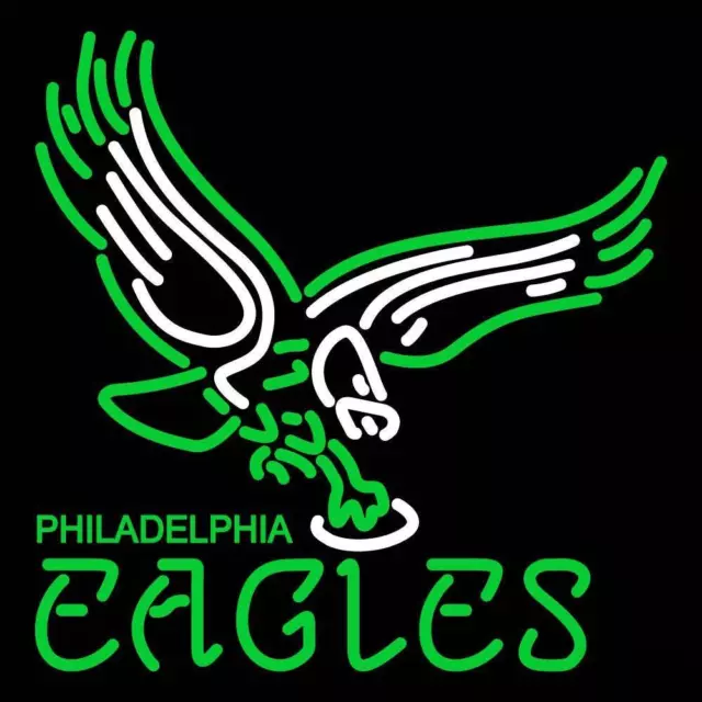 10" Vivid Philadelphia Eagles Neon Sign Light Lamp Beer Bar Wall Decor Man Cave