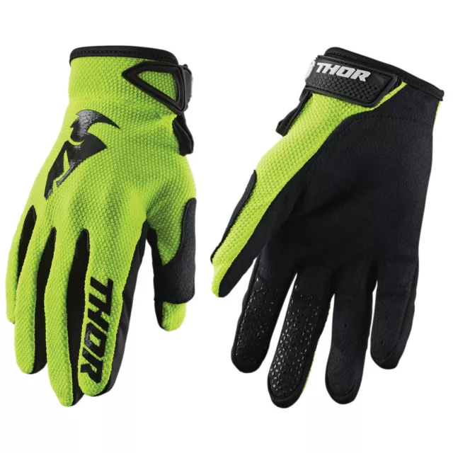 2023 YOUTH THOR SECTOR MOTOCROSS MX BIKE GLOVES childs kids - FLO ACID GREEN