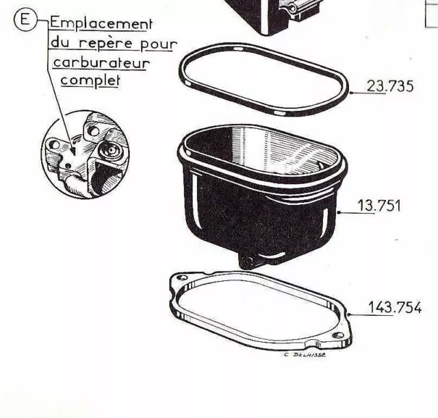 joint cuve carburateur solex 20hns moteur bernard BM 23735  staub neuf FKM VITON