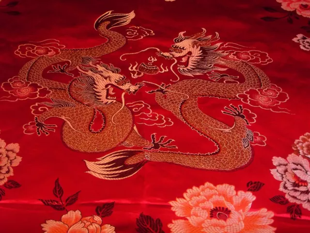 very large chinese silk embroidered wall hanging/through/ cover 2