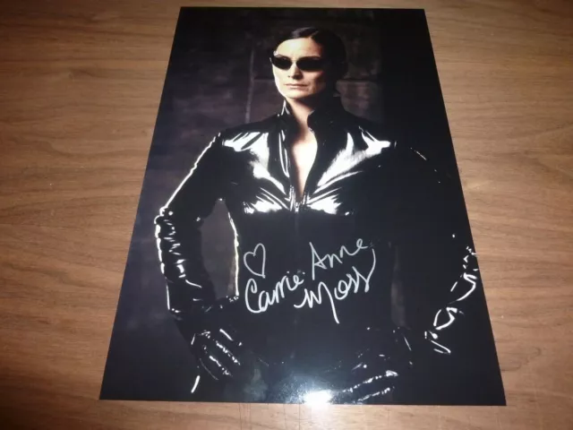 CARRIE ANNE MOSS signed 12X8 photo MATRIX + COA