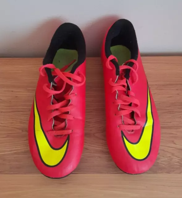 NIKE Jr Mercurial Vortex II Fg-R Red Size 4 Football Boots Unisex Kids 2