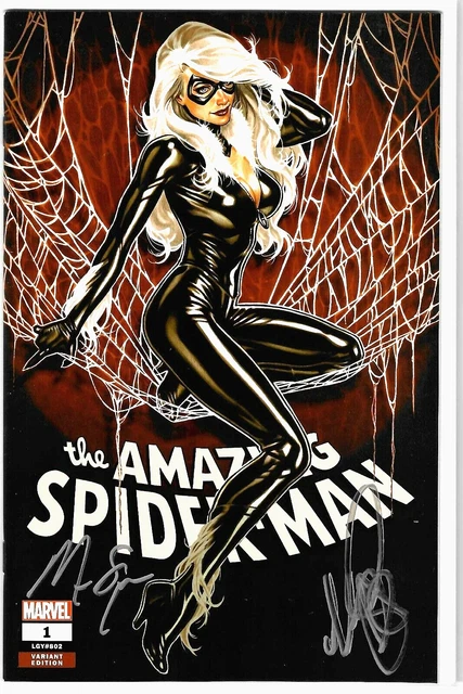 ASM #1 BLACK CAT VARIANT SIGNED NICK SPENCER & MARK BROOKS w/COA 📈🔥