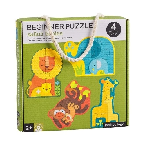 Set 4 Puzzles Iniciación Safari - Petit Collage