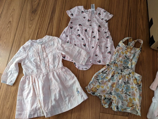 12-18 months girl dress bundle Disney Minnie mouse Peter rabbit & target RRP £40