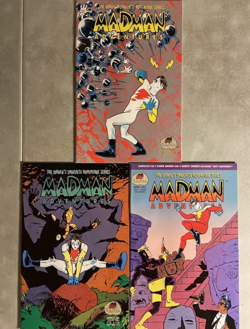 Bag/Board Madman Adventures 1993 Tundra 1-3 Full Run Lot Set Mike Allred