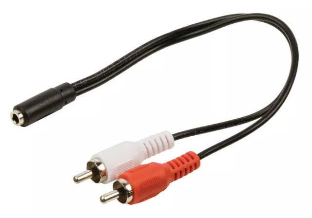 CAVO AUDIO JACK 3,5MM FEMMINA A 2X RCA MASCHIO, 0,2M PROLUNGA 0,20 m