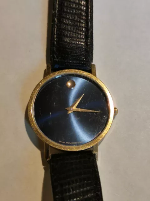 Orologio da polso Estate Movado Museum Classico Quadrante Blu Scuro Acciaio Inox VEDI DESCRIZIONE
