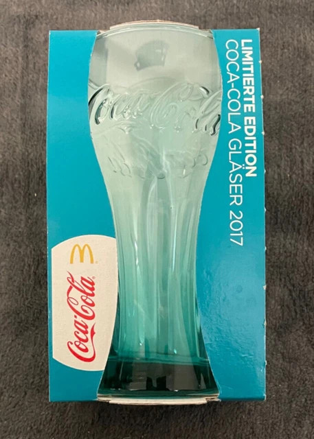 Mc Donalds Coca Cola Glas 2017 "Glas Türkis" Limitierte Edition - NEU