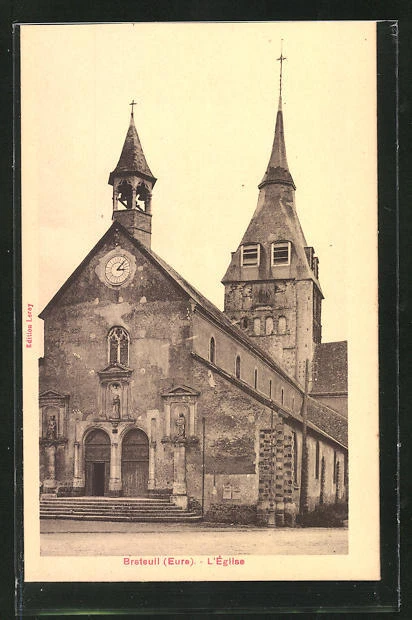 CPA Breteuil, Vue d'ensemble de l'Église