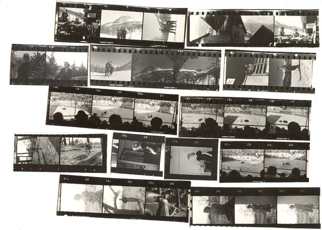 Corrida Mountain Ski Family - 33 35mm Negatives - 1950 + Contact Boards