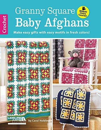 GRANNY SQUARE BABY AFGHANS (6412) By Carol Holding *Excellent Condition*