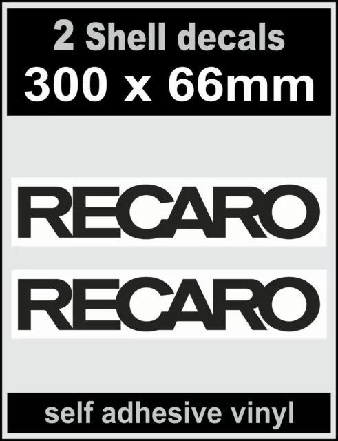2x 300mm Recaro sponsor stickers motorsport workshop van truck car decals