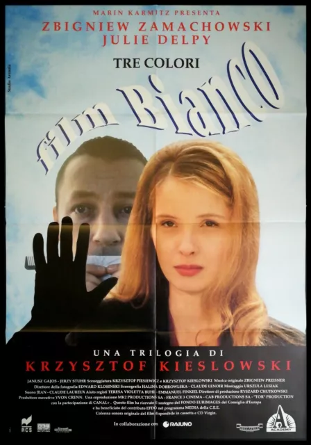 THREE COLORS WHITE Original Movie Poster 39x55" 2Sh Italian KIESLOWSKI DELPY