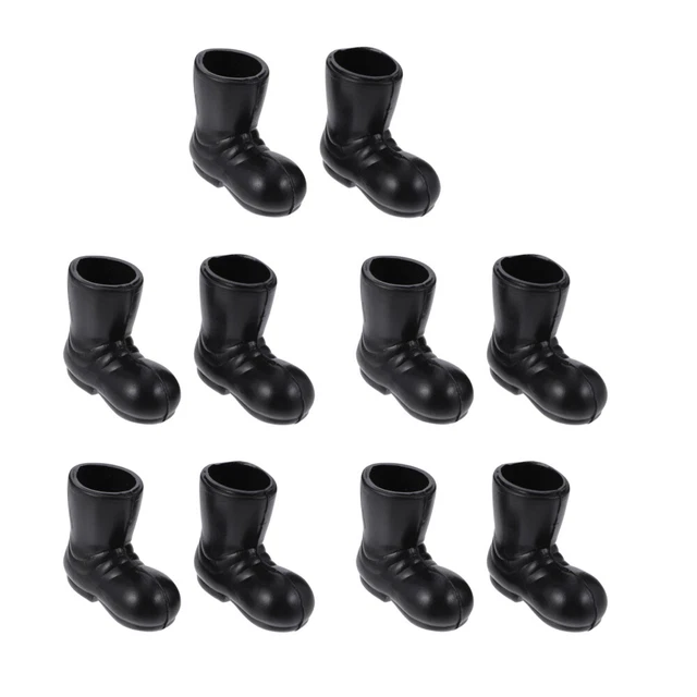 5 Paar Weihnachten Mini Schuhe Miniatur Santa Claus Schuhe Mini