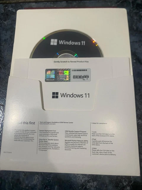thumbnail image 2 of Microsoft Windows 11 Pro 64-bit English Full Version - Factory Sealed DVD 2 of 4