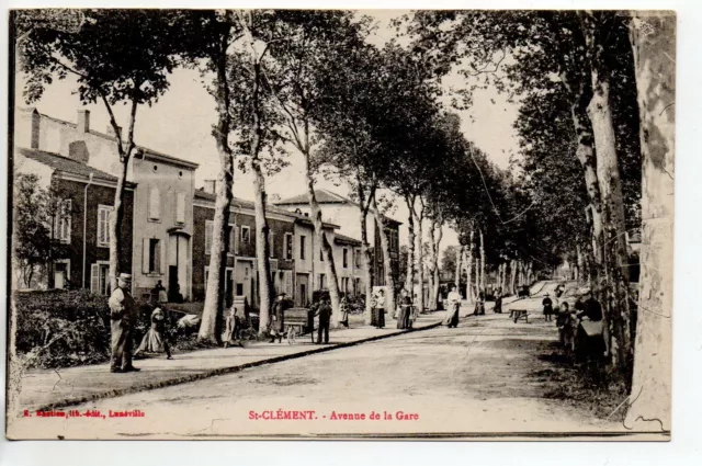 SAINT CLEMENT - Meurthe et Moselle - CPA 54 - l ' avenue de la Gare