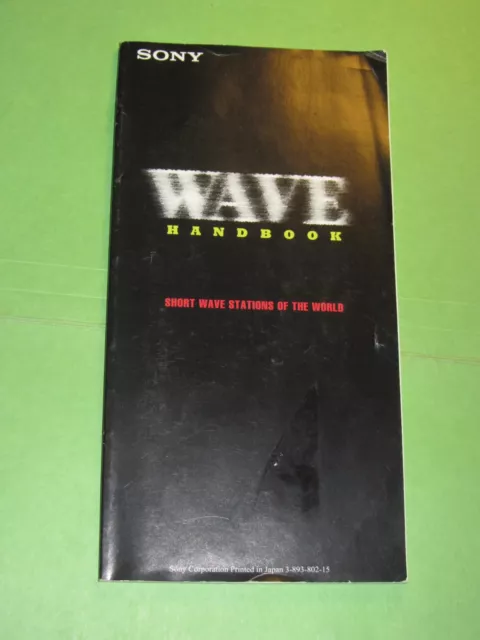 Sony Wave Handbook Short Wave Stations of the World 3-893-802-15 Rare VGC