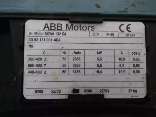 Abb Electric Motor On A Stand Ac-Dc 3