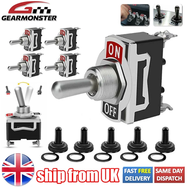 Heavy Duty On / Off Metal Toggle Switch, kit car, VAN 12 VOLT 12V | UK