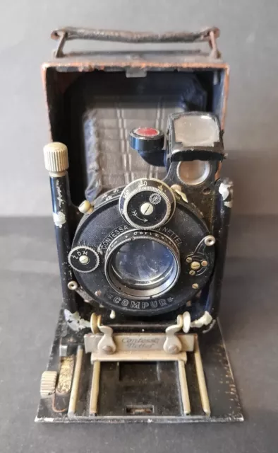 Vintage Contessa Nettel Compur Black Folding camera.