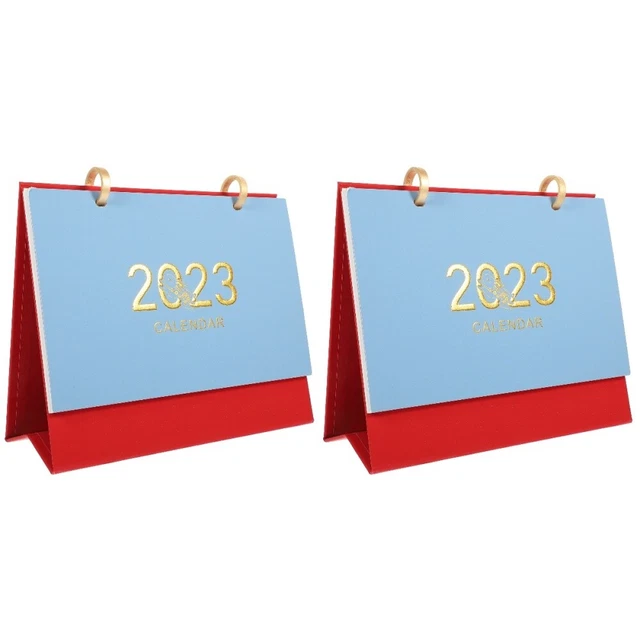 2 PACK 2023 Desk Calendar 2023 Planning Calendar Foldable Decorate