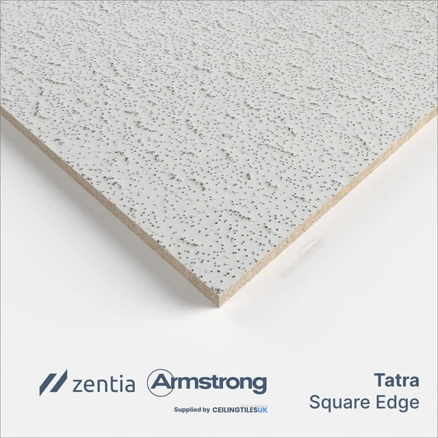 Armstrong Tatra Suspended Ceiling Tiles 595x595mm 16 Tiles per box 600x600