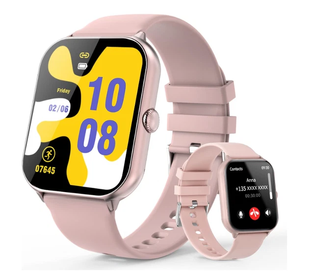 SENBONO Milare Uomo Smart Watch Bluetooth Chiamata 24/7 Cardiofrequenzimetro IP68 Impermeabile 100+ Modalà Sport Smartwatch per Uomo Donna  44