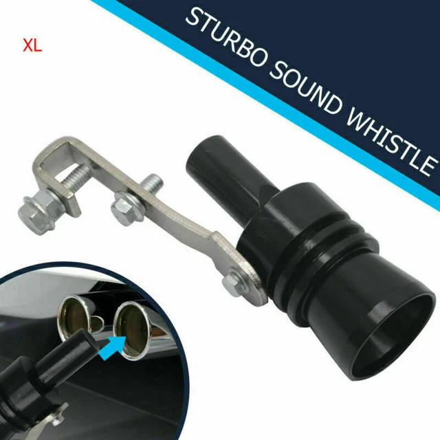 XL Auto Turbo Sound Terminale Scarico Turbopipa Whistle BlowOff Simulator Nero