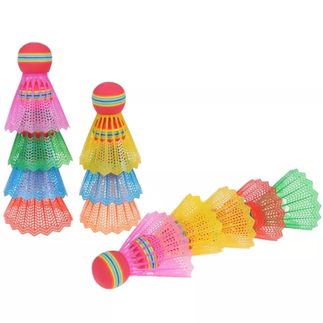 6Pcs Sports Colorful Badminton Shuttlecocks Plastic Badminton Trainer