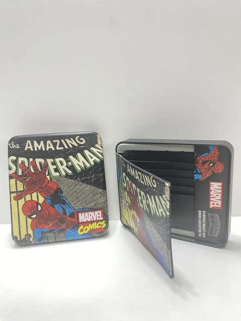 BRAND NEW Marvel DC Comics Spider-man Slimfold Wallet - Gift Box Tin
