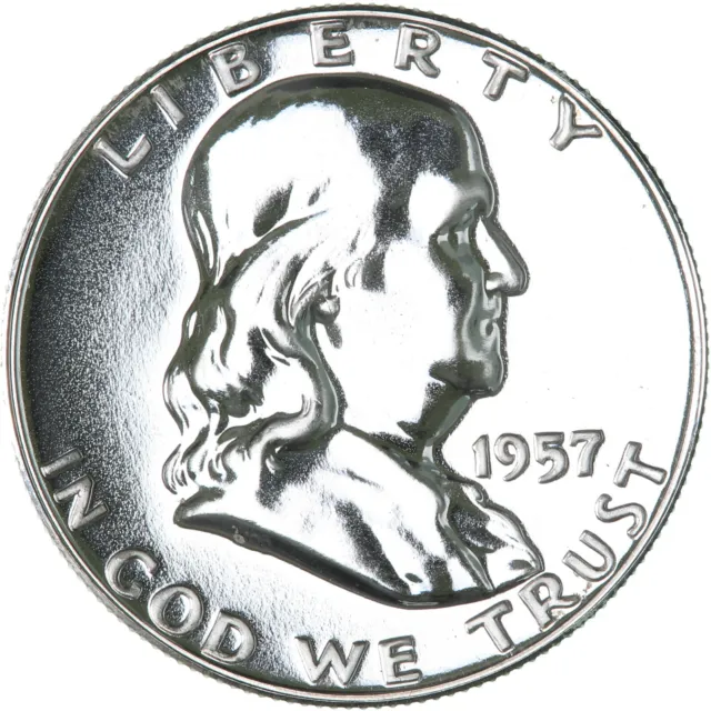 1957 (P) Franklin Half Dollar Gem 90% Silver Proof Coin