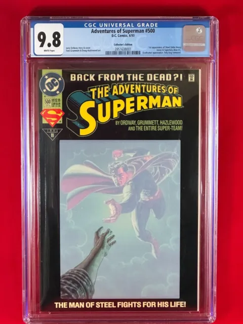 Adventures of Superman #500 CGC 9.8 1993 Collector's Edition 1st App Steel A486