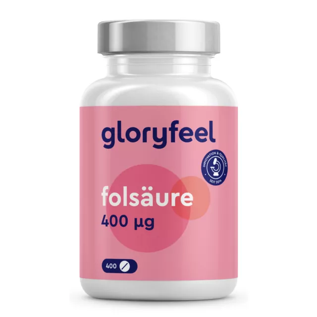 Folsäure 400 Tabletten (13 Monate) - 400µg pro Tablette für die Schwangerschaft