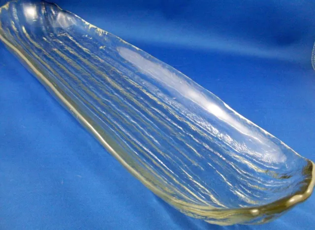 Nice SPECTRUM Australia ART GLASS Long BREAD / GARLIC BREAD SERVING DISH Handy