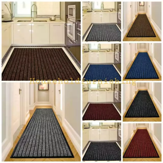 Large Heavy Duty Rubber Barrier Non Slip Door Mat Runner Rugs Hall Kitchen Mat