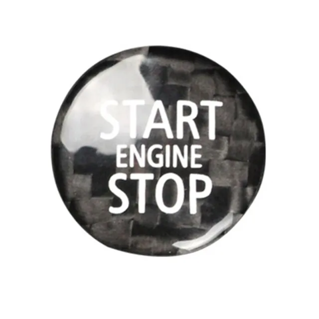 Kohle Faser Motor Start Stop Knopf Innen Raum Trim Abdeckung Aufkleber für  J7X1