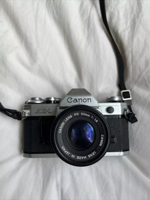 Canon AE-1 Program Film Camera With FD 50mm Lens