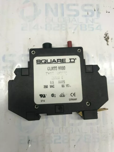 Square D Class 9080 Type:GCB05 Circuit Protector 0.5A 250VAC