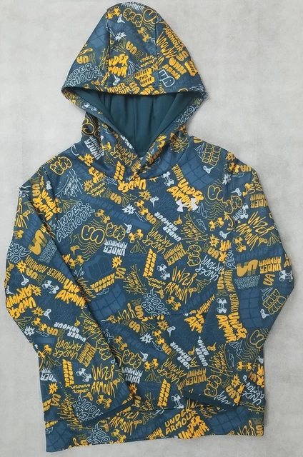 Under Armour Boys Size Large Fleece Scribble Long Sleeve Pullover Hoodie NWT