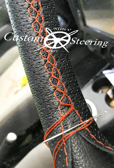 Black Perforated Leather Steering Wheel Cover For Ford Escape 2012 - 2018