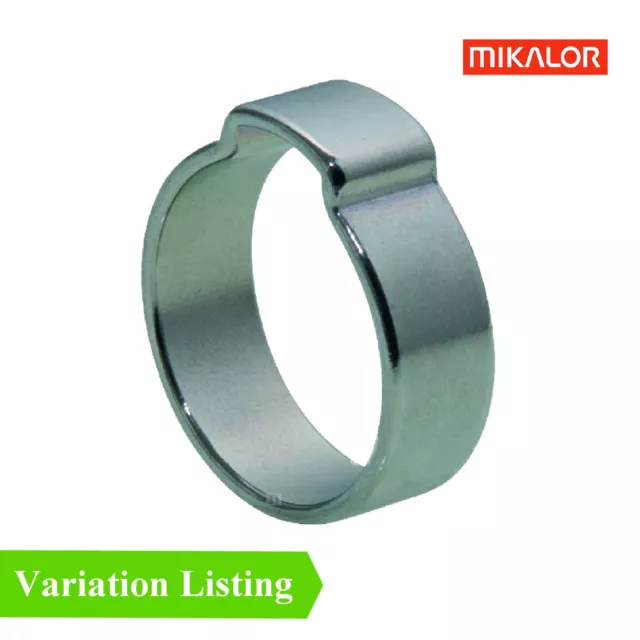 Mikalor Single Ear O Clips Hydraulic Petrol Air Water Hose Pipe Steel Clamps