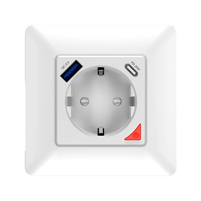 Smart Home Power Strip WiFi Enabled EU Standard Outlet and USB Charger