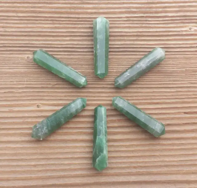 Natural Jade Double Terminated Gemstone Crystal Pencil Point (One)