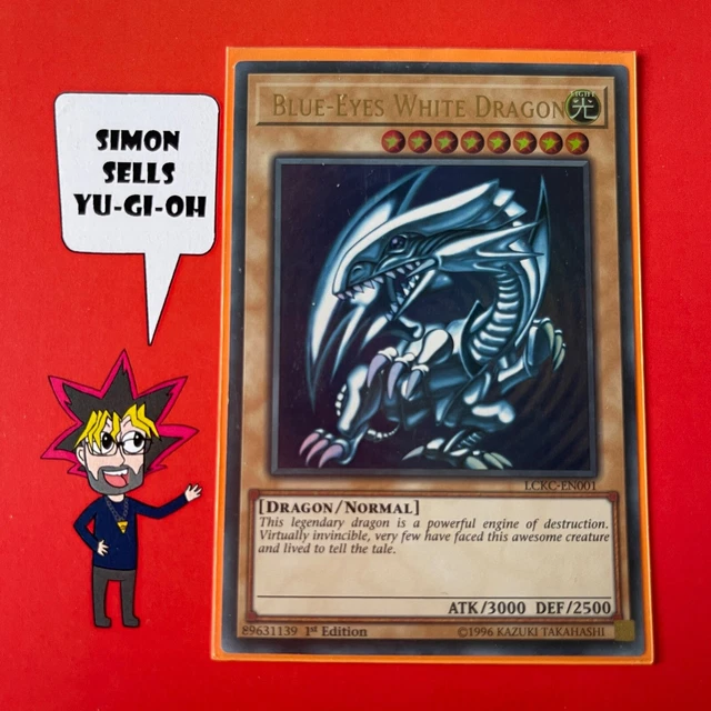 BLUEEYES WHITE DRAGON Ultra Rare 1st LCKCEN001 Original ART NM YuGiOh