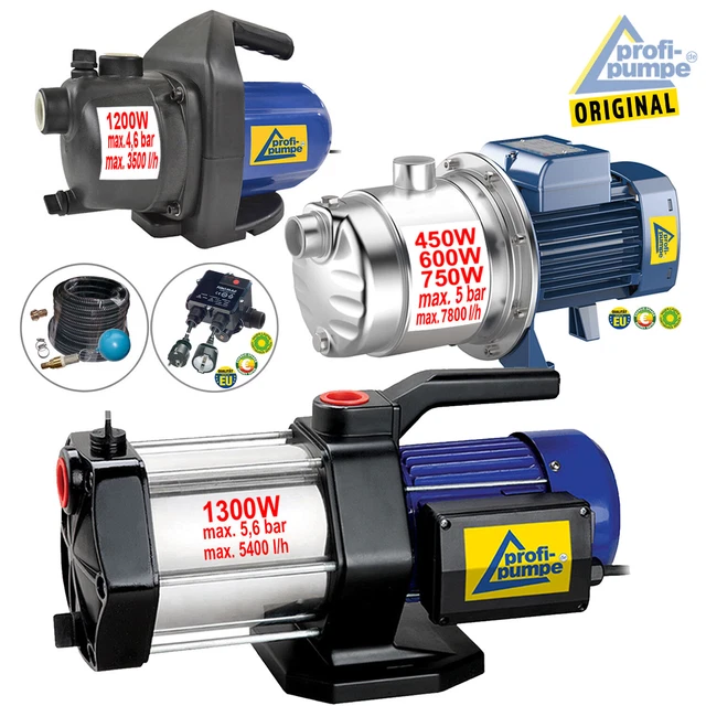 Produktbild von 2200W Edelstahl-Kreiselpumpe – 4000L/h, 100m Förderhöhe, 10 Bar, Für Garten & Hauswasserwerk