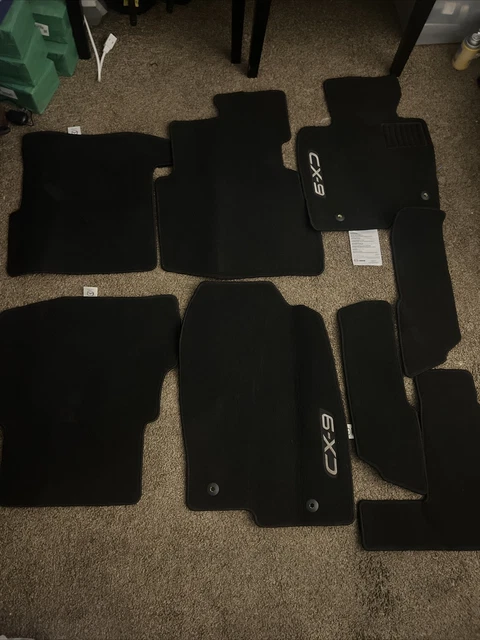 2016-2023 Mazda CX-9 Genuine OEM Carpet Floor Mats Set Black 8pc TK48-68-G40 2016-2023 Mazda CX-9 Genuine OEM Carpet Floor Mats Set Black 8pc TK48-68-G40