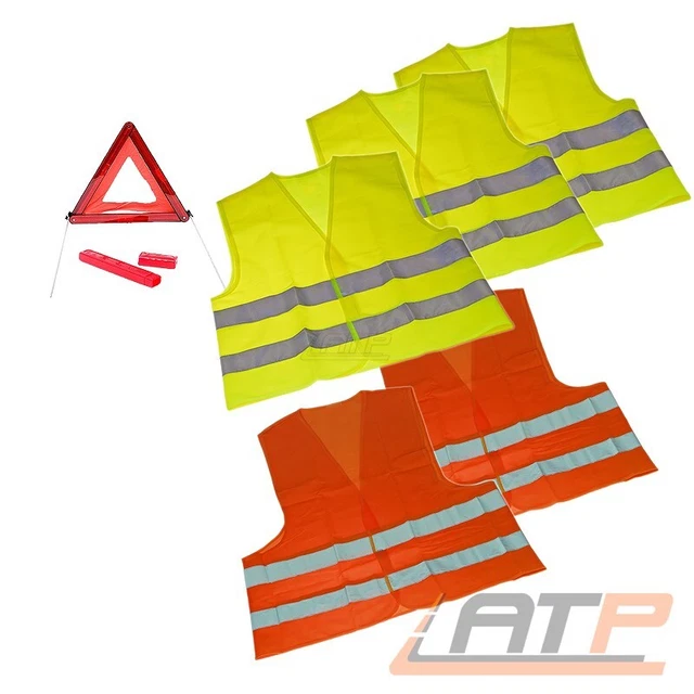 NOTFALLSET 6-TLG FRANKREICH 3x WARNWESTE KIND 2x WARNWESTE ERWACHSENE 31381422