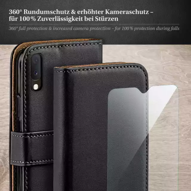 Handy Tasche für Samsung Galaxy A20e Schutz Hülle Case Etui Handyhülle mit Folie 3