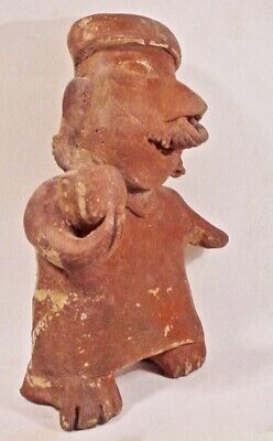 Pre-Columbian Nayarit STANDING FEMALE W/BOWL COA 2